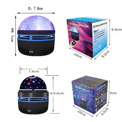 LED Water Pattern, Rotating Galaxy, Starry Sky Projector