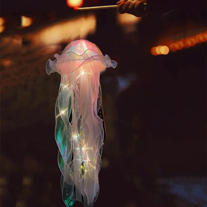 LED Gradient Jellyfish Decoration Night Lamp